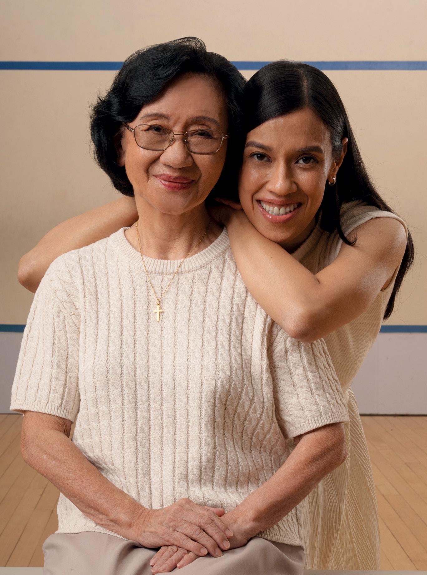 Ann Marie David and her daughter, eight-tim world squash champion, Datuk Nicol Ann David